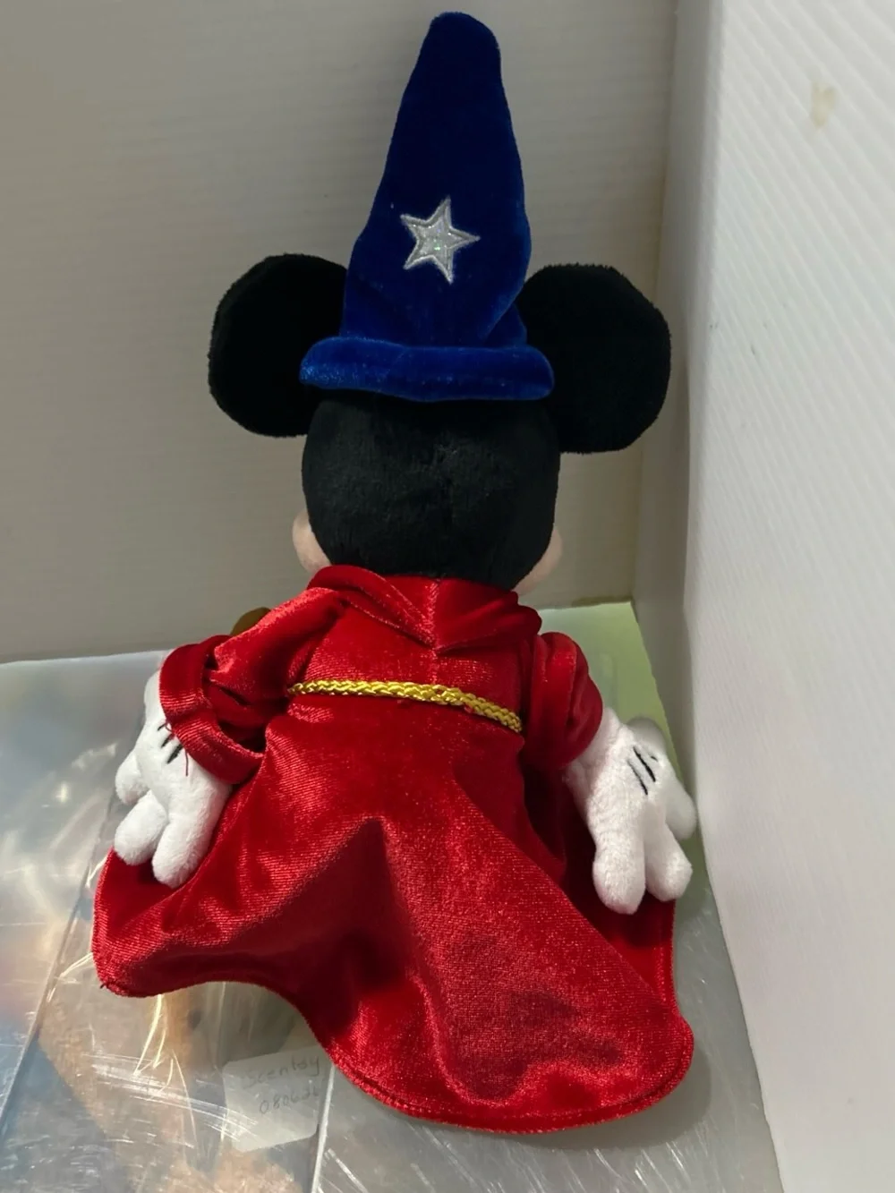 Disney Sorcerer Mickey Plush - Blue Hat, Red Robe, Brown Shoes